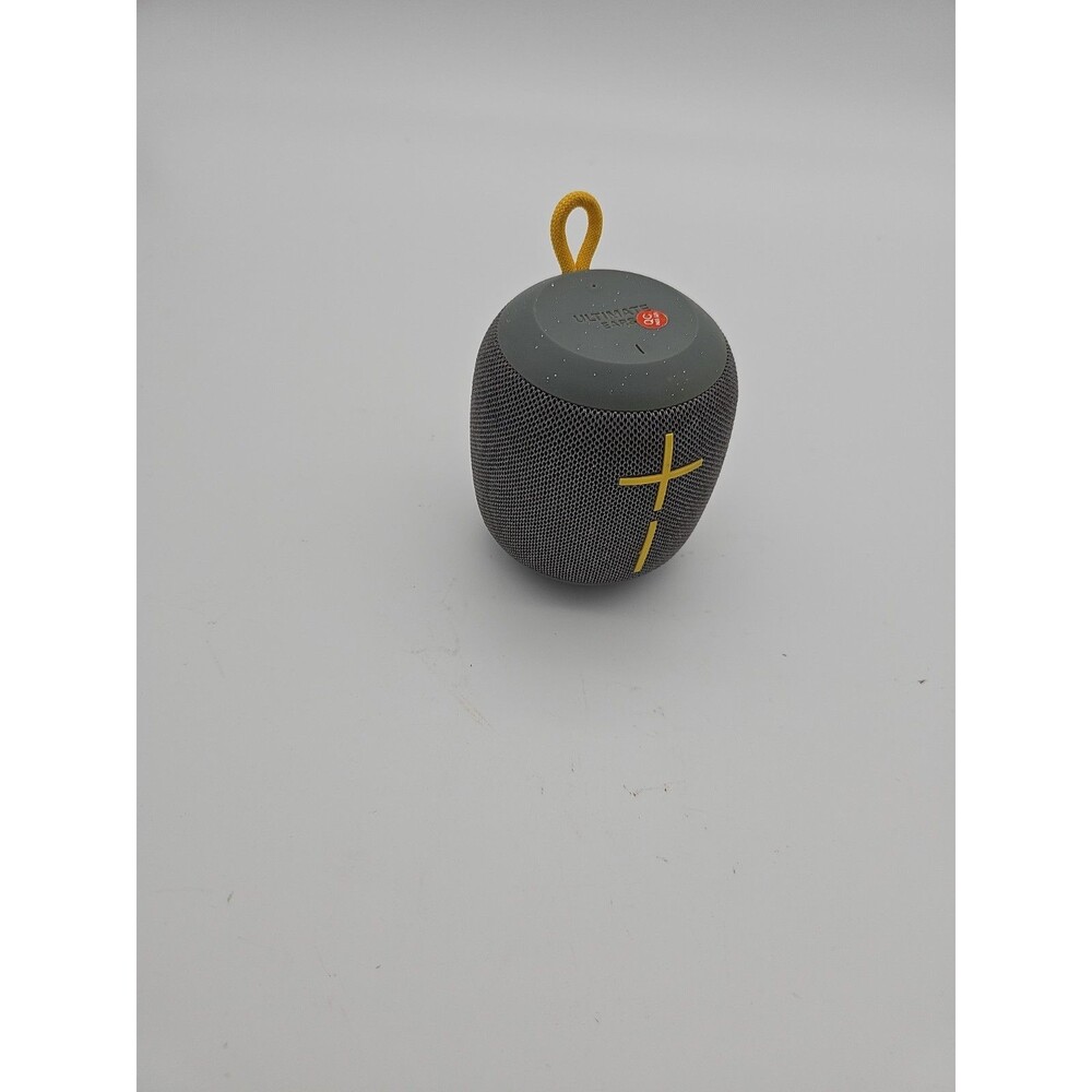 Ultimate Ears Wonderboom Bluetooth Waterproof Portable Speaker Gray Yellow Strap